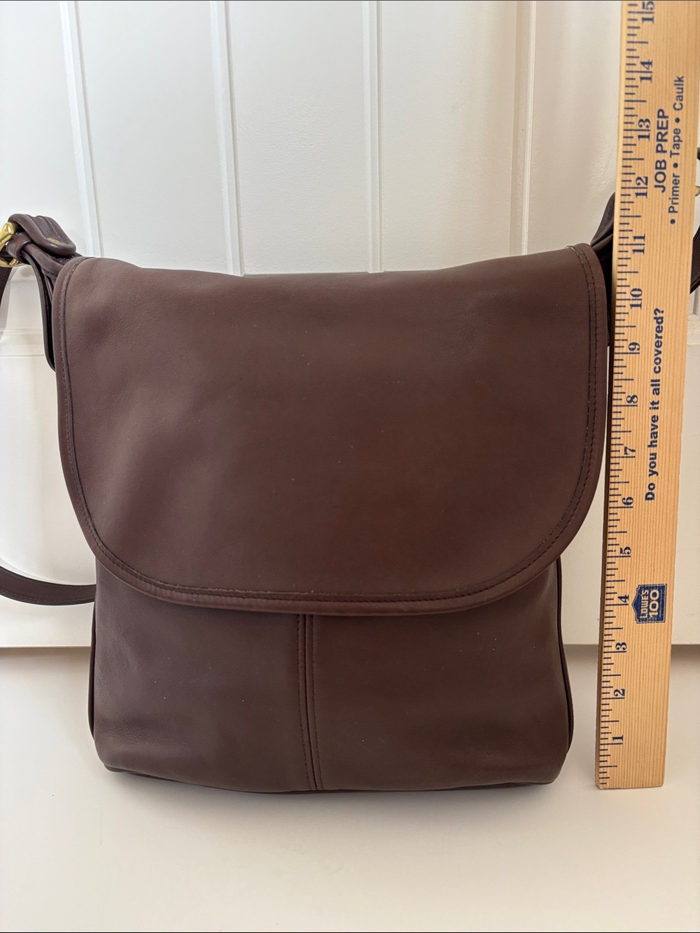 Vintage Coach 4115 Whitney Flap Crossbody Shoulder Bag Brown Leather Brass USA - Picture 15 of 15